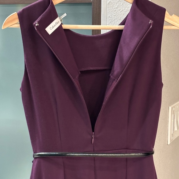 Calvin Klein A-line Fit & Flare Dress - Purple Size 6P - Picture 9 of 11